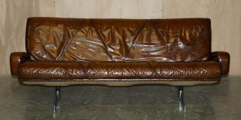 Mid-Century Modern Hand Dyed Brown Leather Sofa By Marcel Breuer For ... throughout The Enduring Appeal of Brown Leather Mid-Century Lounge Sofas