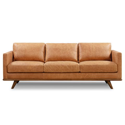 Mid Century Modern Leather Sofa - Ideas On Foter pertaining to The Enduring Appeal of Brown Leather Mid-Century Lounge Sofas