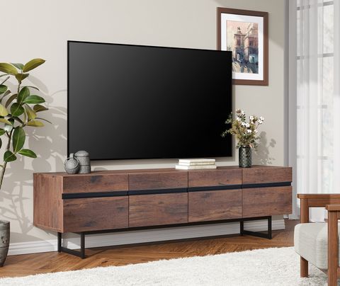 Modern Wood Tv Stand with Beyond the Media Console Naysmyth Dark Brown Wood TV Stand Essentials