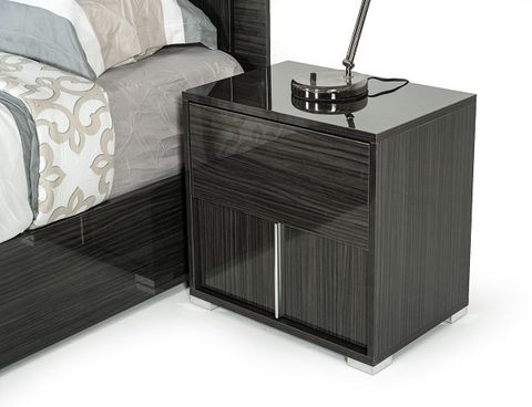 Modrest Ari Italian Modern Grey Bedroom Set – Perez Luxury F. intended for