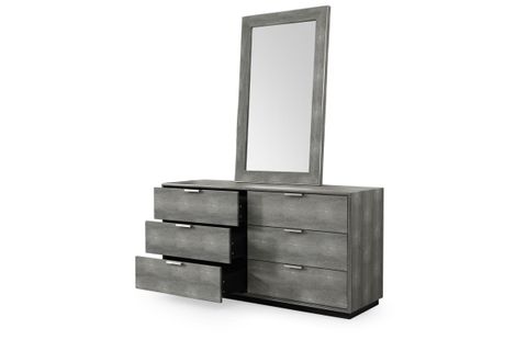 Modrest Dynasty - Modern Shagreen Dresser | Atlas Furniture Imports regarding The Modrest Ari Gray Dresser A Deep Dive into Italian Craftsmanship and Style
