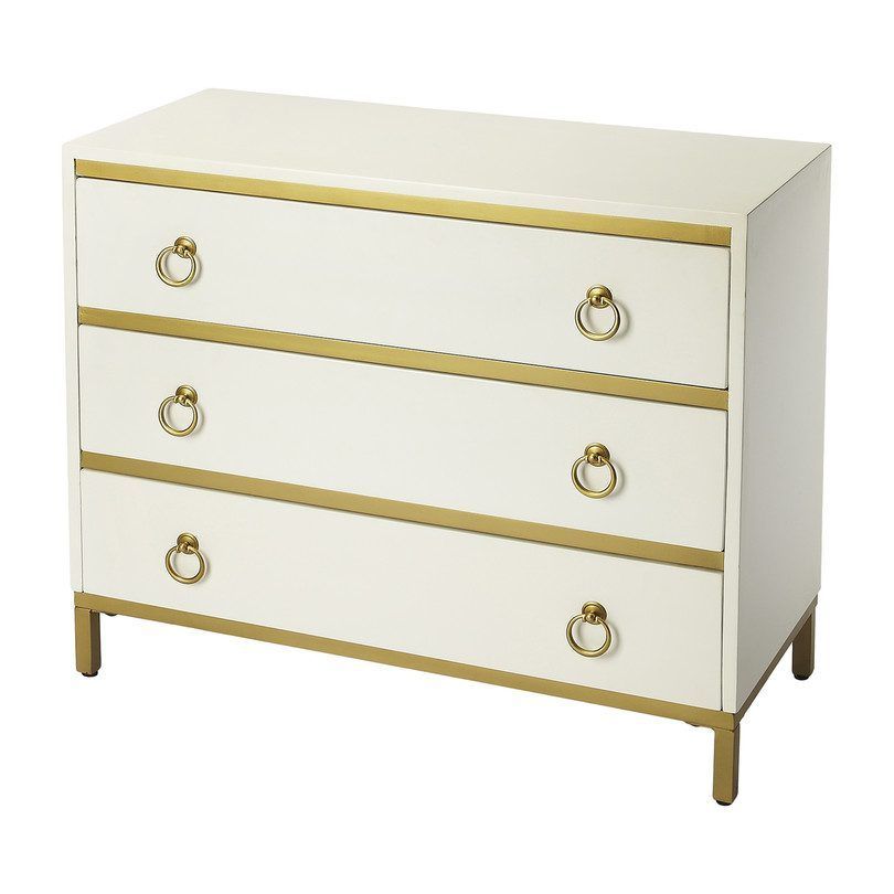 Monika Accent Dresser, Gold/White - Butler Dressers &amp;Amp; Changing Tables ... within