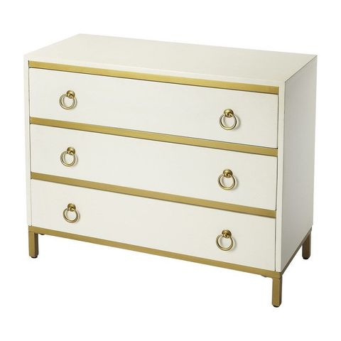 Monika Accent Dresser, Gold/White - Butler Dressers &Amp; Changing Tables ... within