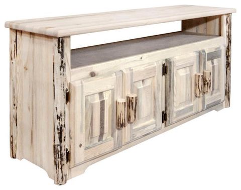Montana Woodworks Transitional Wood Television Stand In Natural ... in Elevating Home Entertainment The Timeless Appeal of Montana Woodworks Natural Wood Pieces