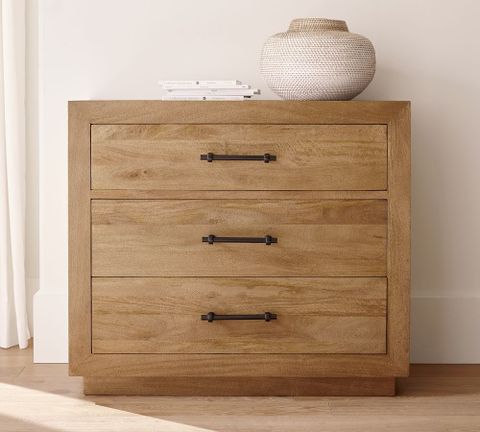 Oakleigh 3-Drawer Dresser | Pottery Barn for Maximizing Your Space The Dexter Oak Finish 3-Drawer Dresser Revealed