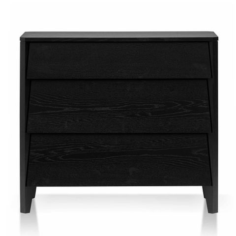 Oslo 3 Drawers Dresser Unit - Black Oak - Oak &Amp; Teak in