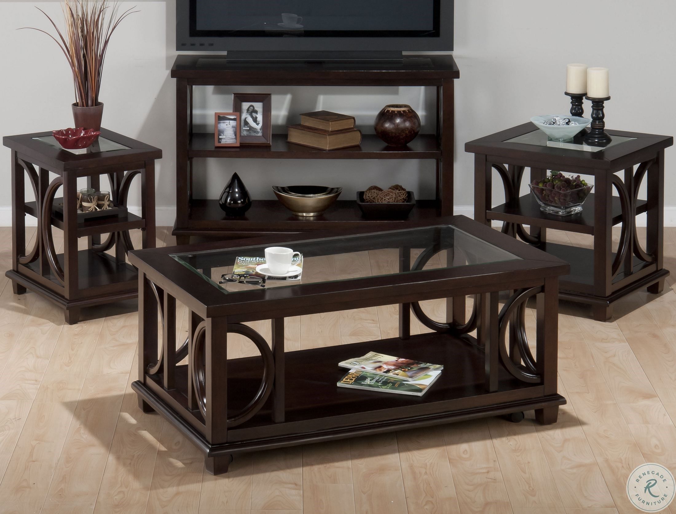 Panama Brown Sofa/Media Table From Jofran | Coleman Furniture with regard to Panama Sofa/Media Table The Art of Adaptable Furniture for Smart Homes