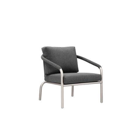 Pangea Home Chelsea Modern Style Aluminum Chair In Slate Gray - Walmart.com within