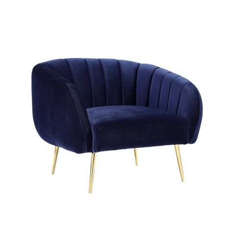 Pangea Home Hilda Fabric Club Chair Navy | Chair, Modern Furniture ... within
