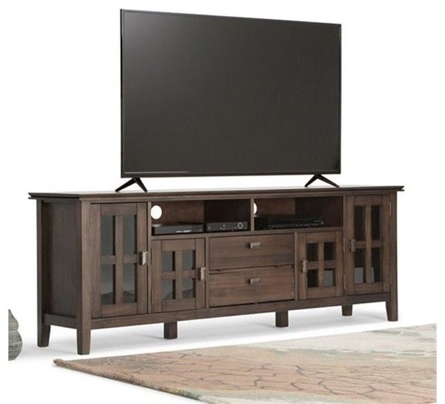 Pemberly Row Modern Wood Tv Stand For Tvs Up To 72&quot; In Natural Aged ... in