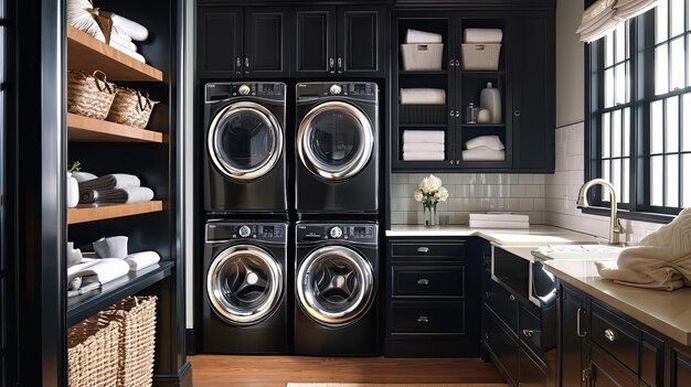 Premium Photo | Smart Laundry Room Design for