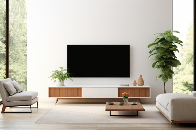 Premium Photo | Sumptuous Modern Living Room Boasting Minimalist Design ... with