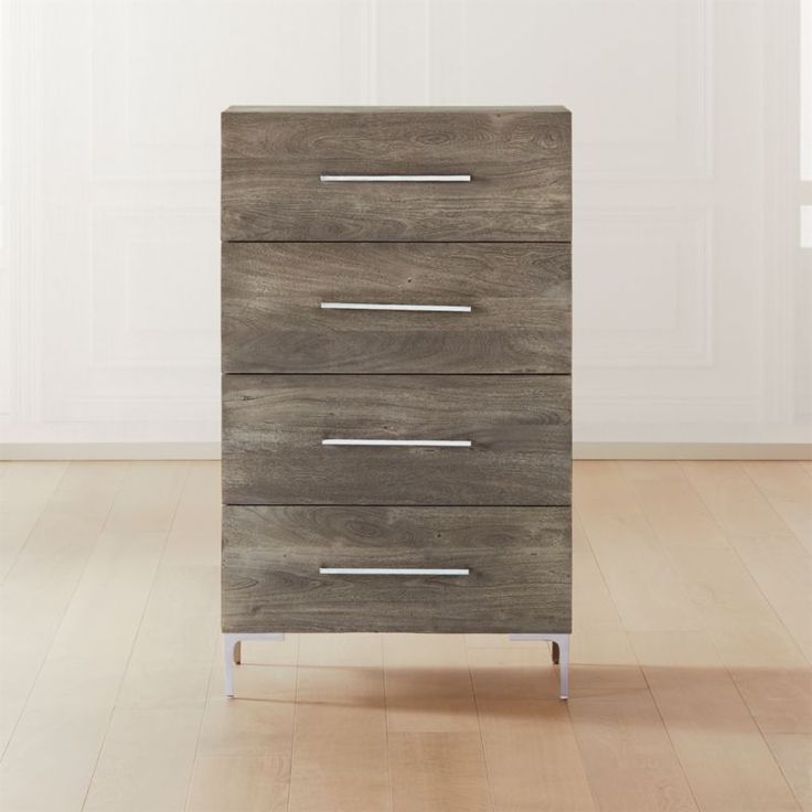 Shop Link Grey Wash Acacia Tall Dresser. Warm Grey Acacia Wood Tall ... intended for Elevate Your Bedroom with a 7-Drawer Acacia and Walnut Dresser