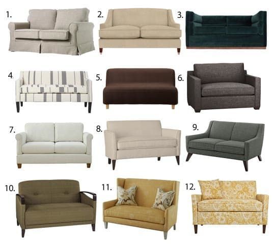 Small Space Seating: Sofa &amp;Amp; Loveseats Under 60 Inches Wide Small Space ... throughout