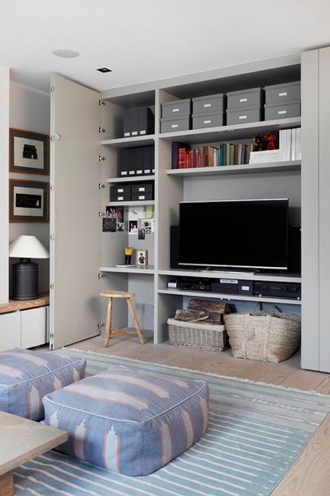 Smart Built In Storage Solutions For Living Room in