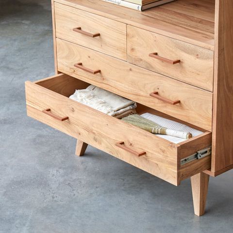 Solid Acacia Chest Of Drawers - Bedroom / Chests Of Drawers - Tikamoon pertaining to