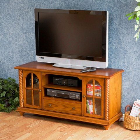 Southern Enterprises La Salle Antique Oak Storage Entertainment Center ... pertaining to Finding the Perfect Fit The Silvestra Oak TV Stand for Your Entertainment Center