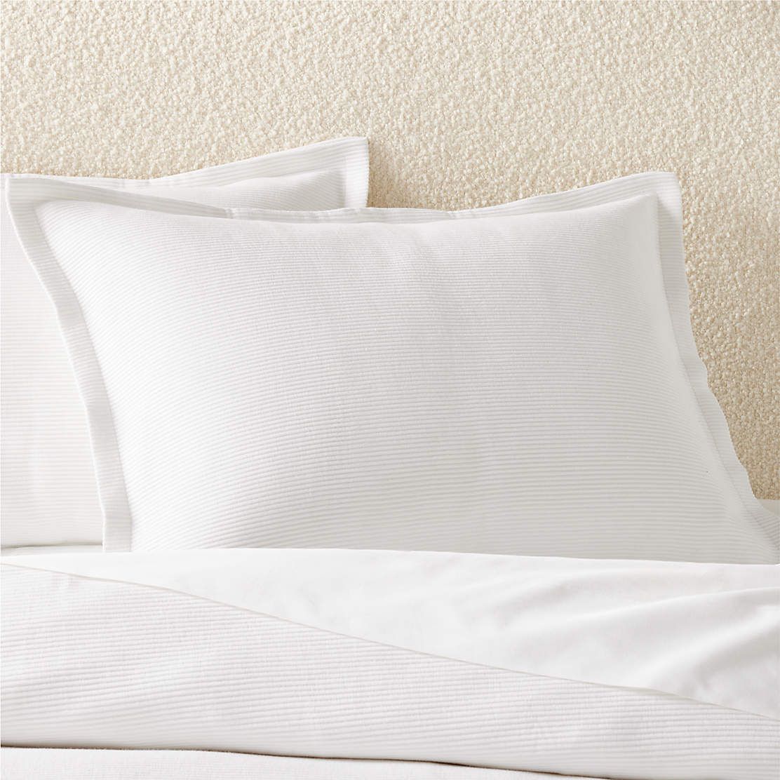 Stitched Organic Cotton Sateen Dark Green Standard Pillow Shams Set Of ... with regard to Achieve a High-End Pillow Sham Look for Under $20