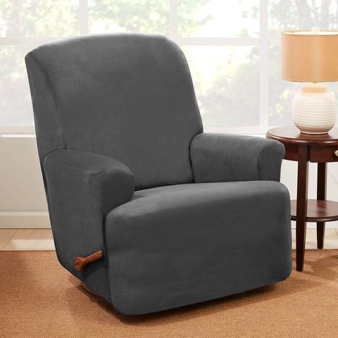 Stretch Suede Recliner Slipcover | Form Fit | Machine Washable ... regarding The Secret to Effortless Style Washable Slipcovers for Every Season