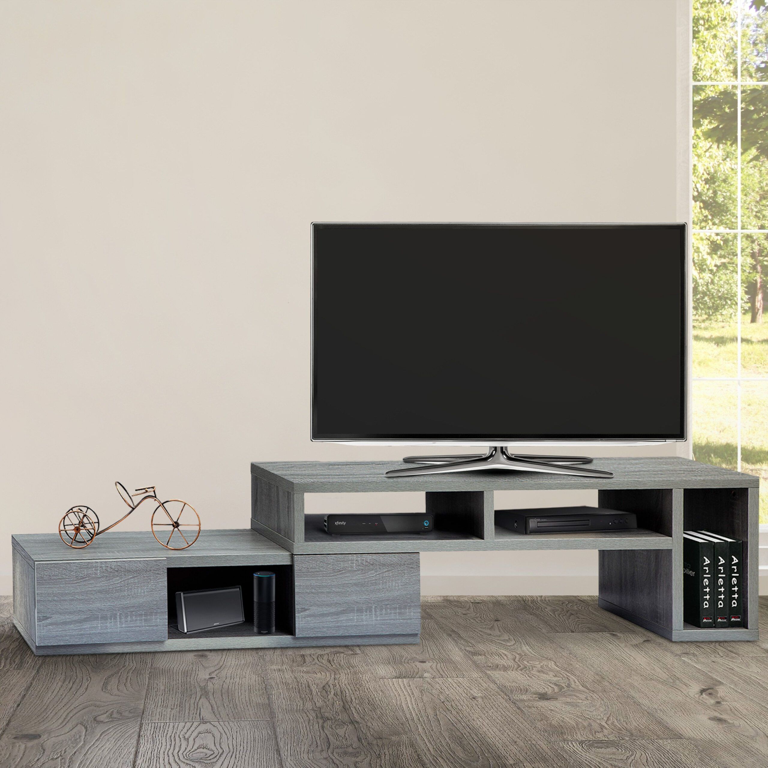 Techni Mobili Expandable Tv Stand Will Enhance Your Entertainment Area ... with regard to Maximizing Your Space How to Style Your Darien 2-Drawer TV Stand