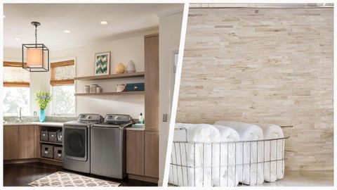 Transform Your Laundry Room: 7 Chic Transitional Ideas | Designer ... intended for