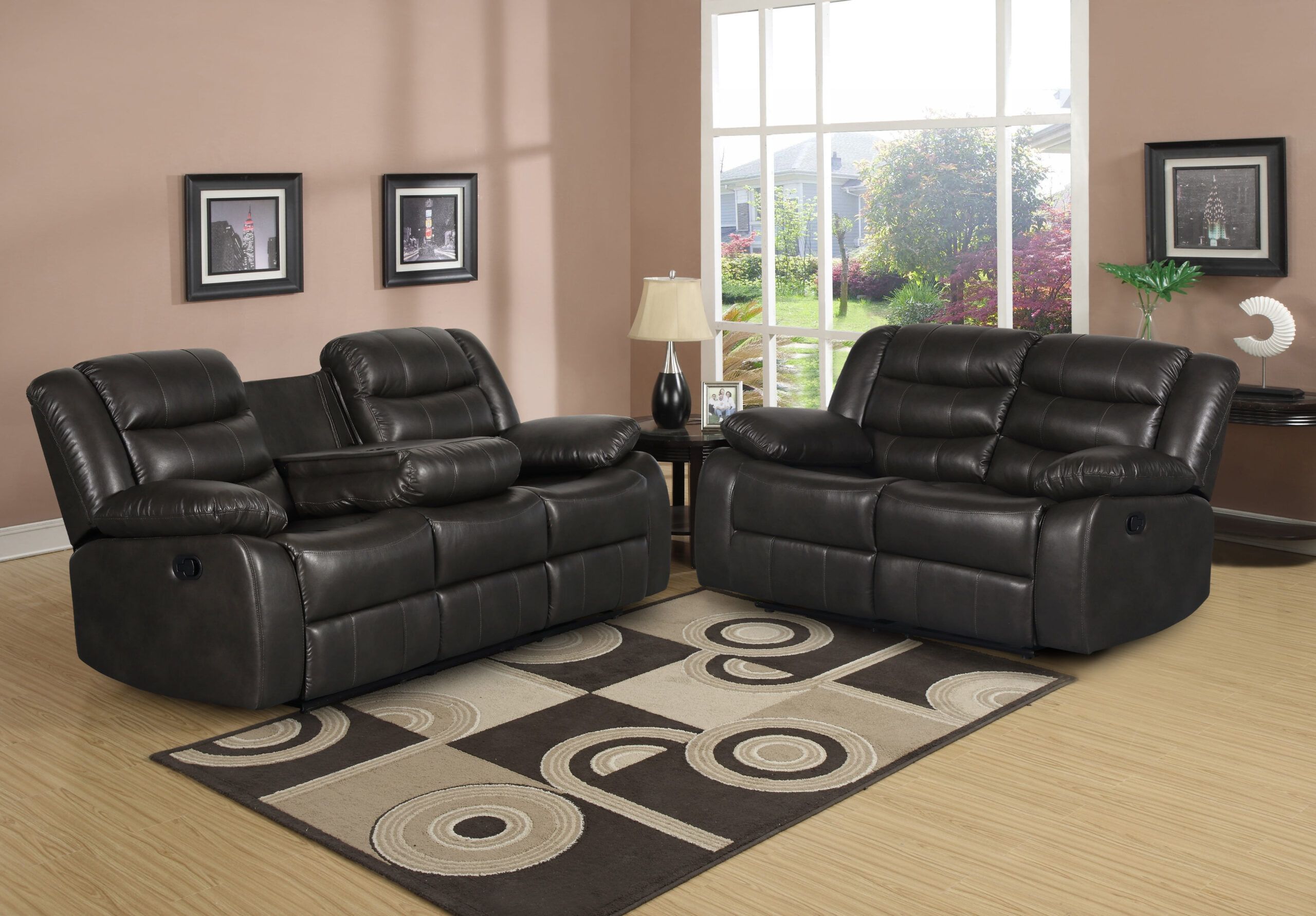 Trista Reclining 2 Piece Living Room Set - Sofa &amp;Amp; Loveseat - Walmart.com regarding What to Expect from the Furniture of America Cartagena 2-Piece Set