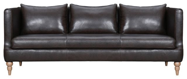 Vincenza 85&quot; Dark Brown Leather Sofa - Traditional - Sofas - By Armen ... with Decoding the Appeal of the Vincenza 85&quot; Dark Brown Leather Sofa
