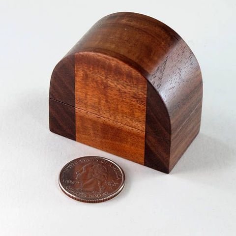 Wooden Engagement Ring Box Acacia And Walnut | Wooden Rings Engagement ... with