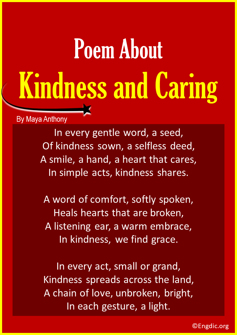 10 Best Short Poems About Kindness And Caring - Engdic in