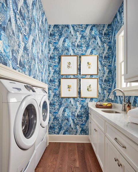 30 Beautiful Laundry Room Wallpaper Ideas You Will Love within