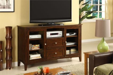 60" Lancaster Dark Walnut Tv Stand | Walnut Tv Stand, Living Room End ... inside Understanding the Craftsmanship Behind a 60-inch Walnut TV Stand
