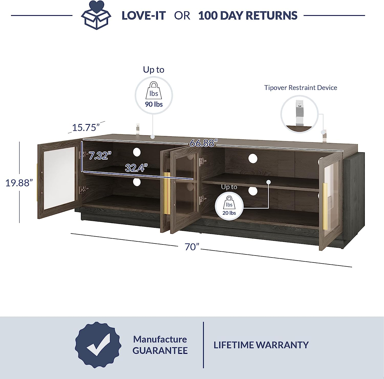 70&quot; Tv Stand For Tvs Up To 75&quot;, Modern Tv Cabinet &amp;Amp; Entertainment ... pertaining to Is the Murray 70&quot; TV Stand the Right Choice for Your Space?