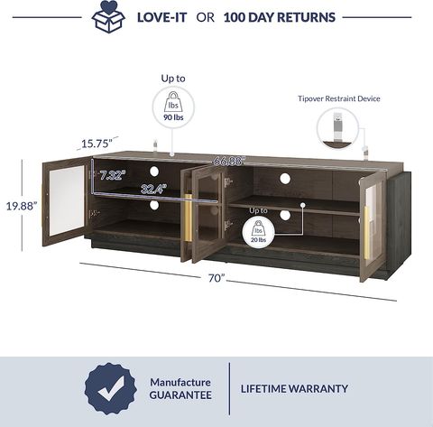 70" Tv Stand For Tvs Up To 75", Modern Tv Cabinet &Amp; Entertainment ... pertaining to Is the Murray 70" TV Stand the Right Choice for Your Space?