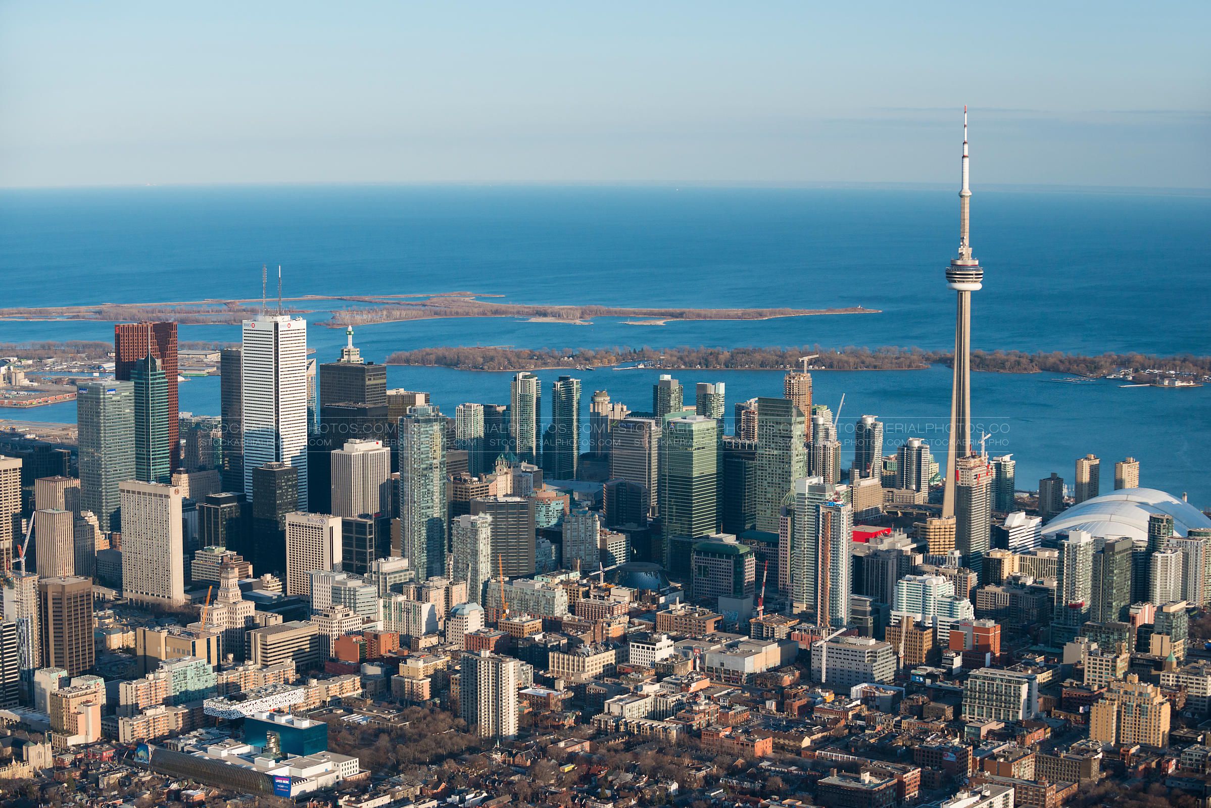 Aerial Photo | Toronto City Skyline within A Toronto Laundry Room's Sunny Transformation