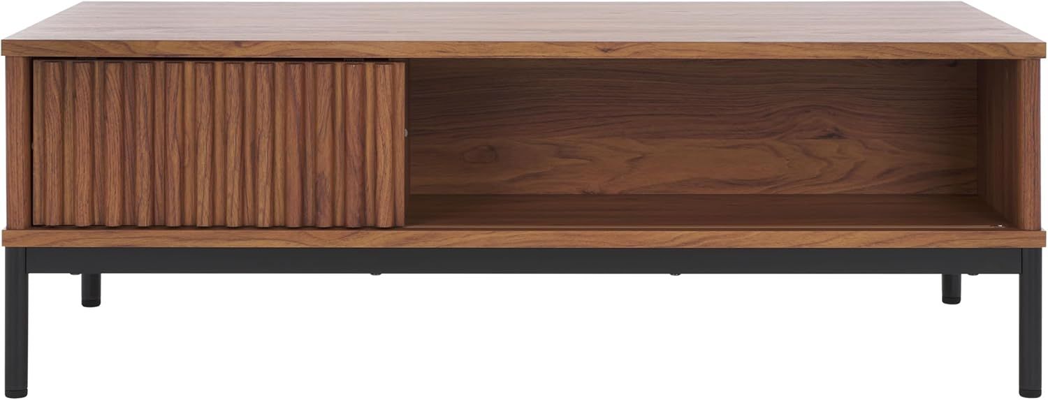 Amazon.com: Safavieh Home Collection Lylia Walnut/Black 2-Door ... intended for Expert Tips for Styling Your Safavieh Lylia Media Stand in Walnut/Black