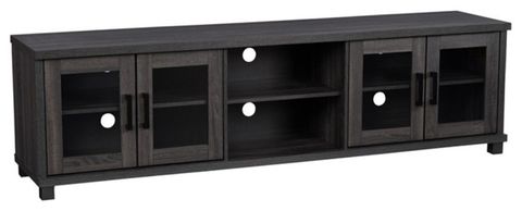 Atlin Designs Engineered Wood Tv Stand For Tvs Up To 95" In Dark Gray ... within The Enduring Appeal of Dark Pine Engineered Wood TV Stands