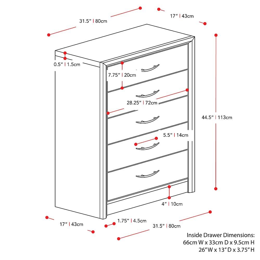 Best Buy: Corliving Newport 5 Drawer Tall Dresser White Washed Oak Npt ... throughout