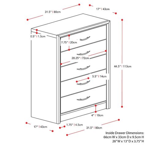 Best Buy: Corliving Newport 5 Drawer Tall Dresser White Washed Oak Npt ... throughout