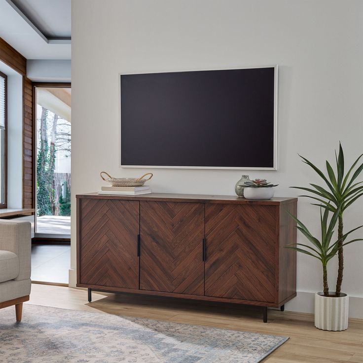 Better Homes &amp;Amp; Gardens Wyatt Geo Tv Stand For Tvs Up To 70&quot;, Walnut ... pertaining to Tips for Integrating a Dark Walnut Transitional TV Stand into Your Decor