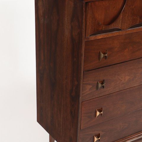 Broyhill Brasilia - A Mid Century Modern Broyhill Brasilia Walnut Five ... inside Discovering the Craftsmanship Behind a Traditional Walnut 5-Drawer Dresser