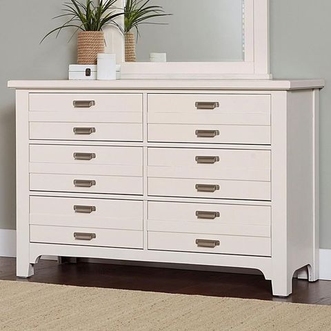 Bungalow Double Dresser (Lattice) By Vaughan Bassett | Furniturepick within