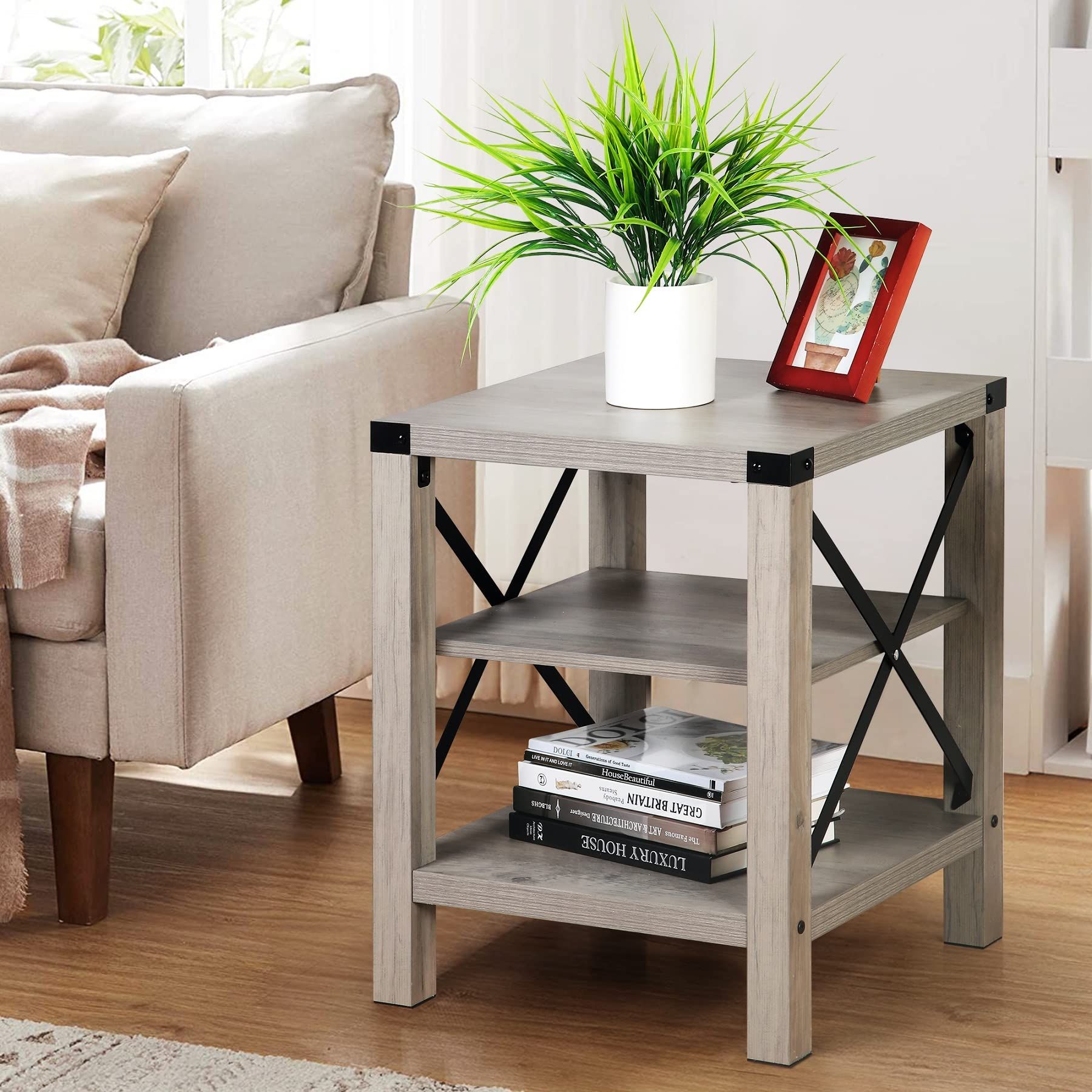 Buy Idealhouse End Table 18.1&quot; Sofa Side End Table For Living Room 3 ... in