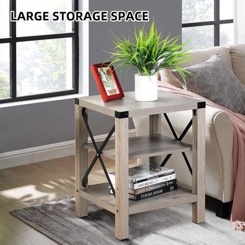 Buy Idealhouse Farmhouse End Table 18.1 Sofa Side End Table For Living ... within