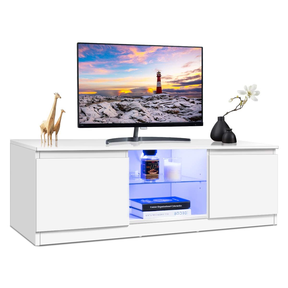 Smart Storage Solutions with a 3-Cabinet, 2-Shelf TV Stand