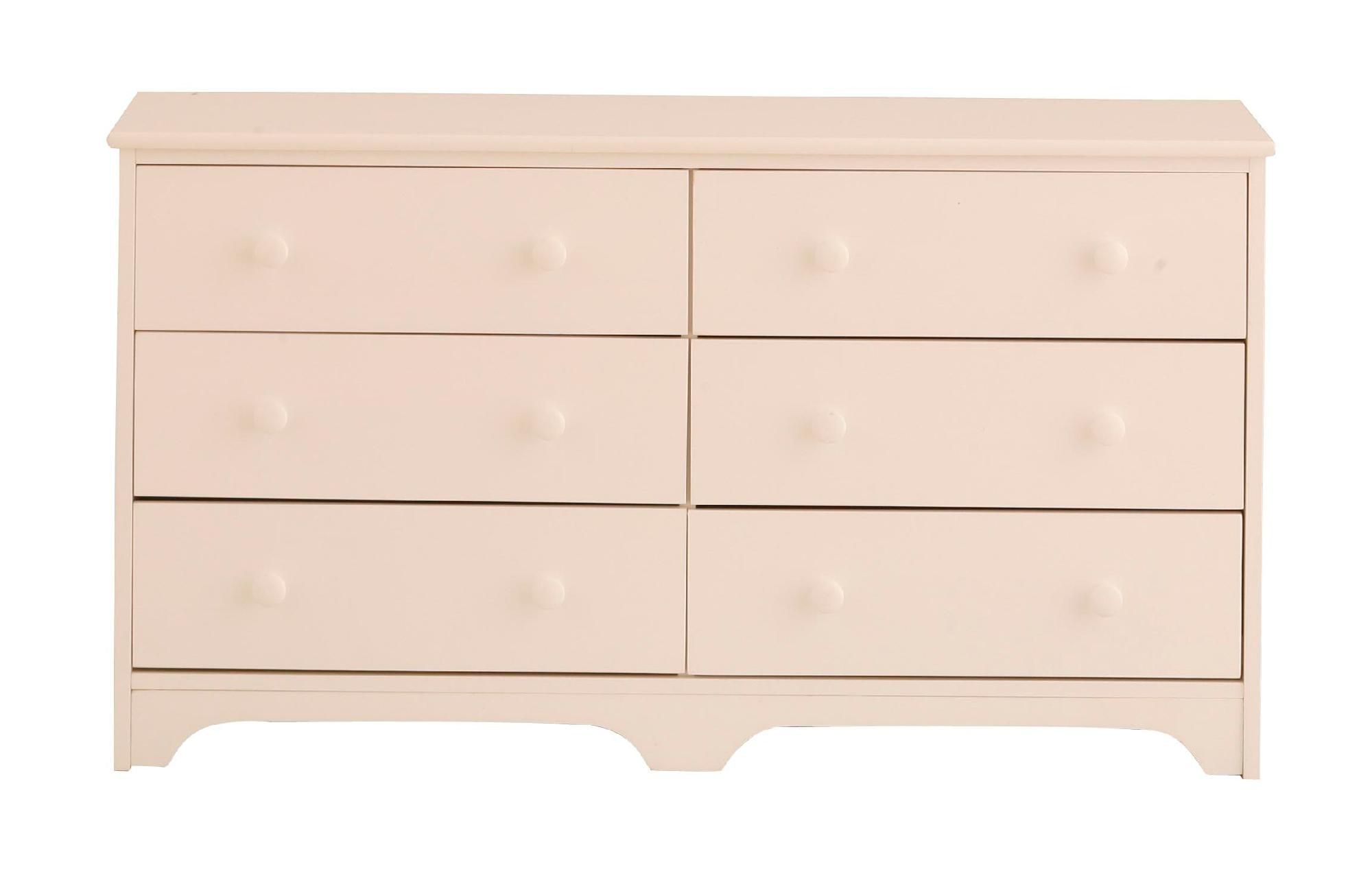 Canwood 6 Drawer Double Dresser - White regarding Finding the Perfect Fit How the Bungalow Double Drawer Dresser Complements Your Decor