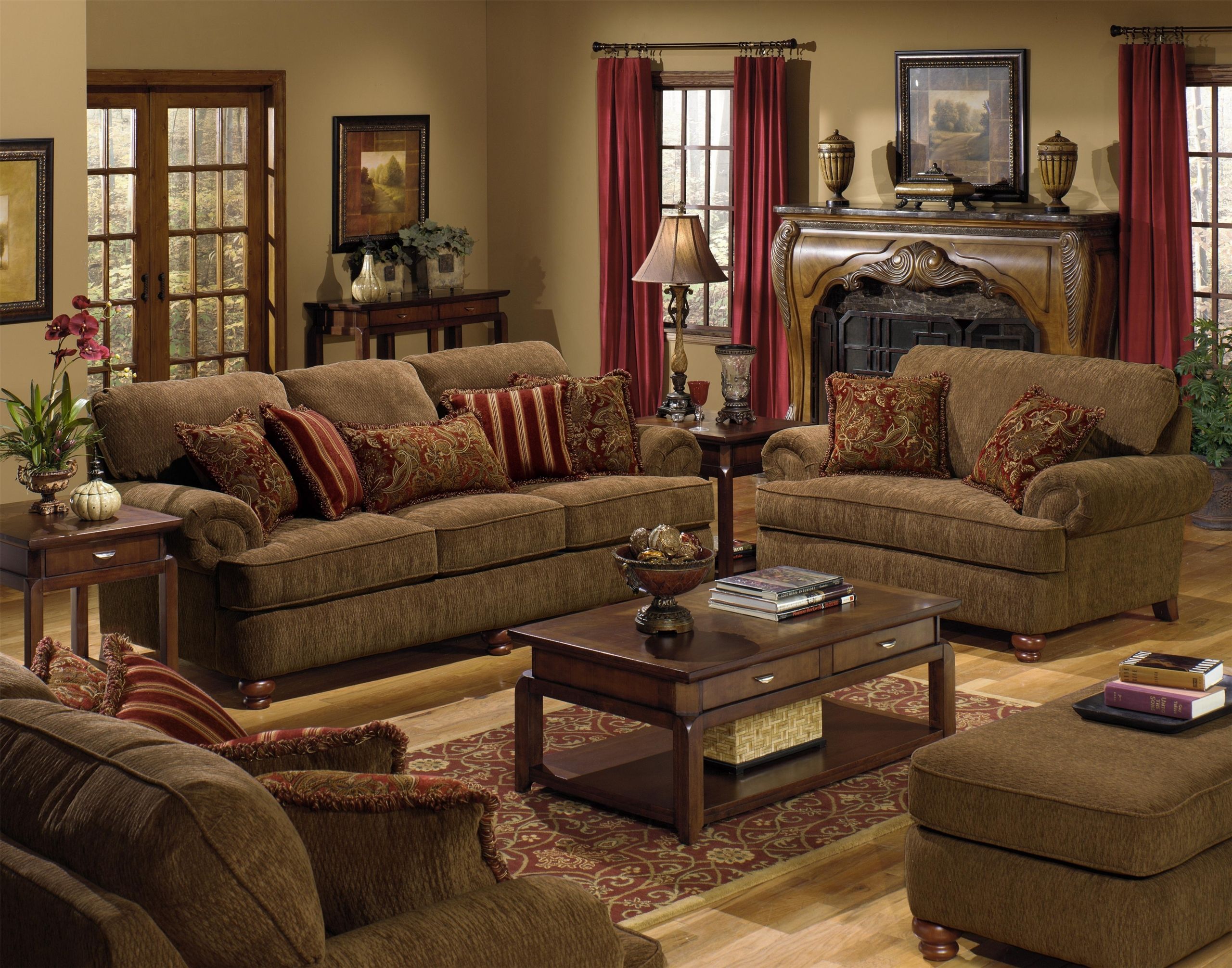 Chenille Sofas - Designer Picks &amp; 215 Real Photos in How the Furniture of America Porcardo TV Stand Enhances Your Home Entertainment Setup