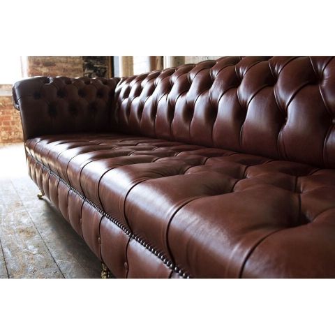 Chestnut Brown Leather Sofa | Baci Living Room within