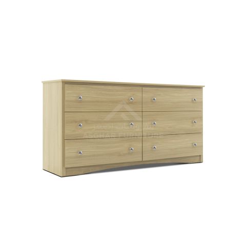 Contemporary 6 Drawer Dresser | Best Price In Uae inside Understanding the Craftsmanship Behind the Titeca Contemporary 6 Drawer Dresser Sonoma Oak Finish
