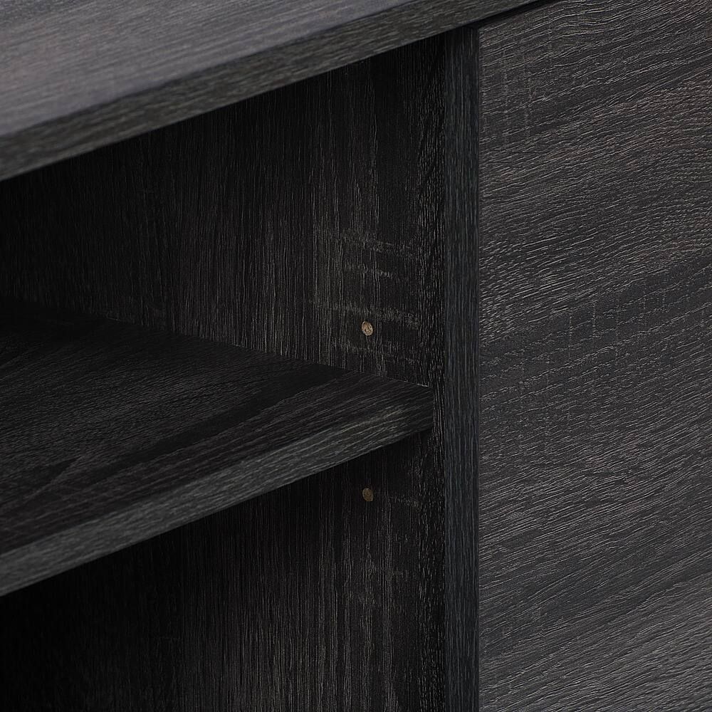 Corliving Hollywood Wood Grain Tv Stand With Doors For Most Tvs Up To ... within