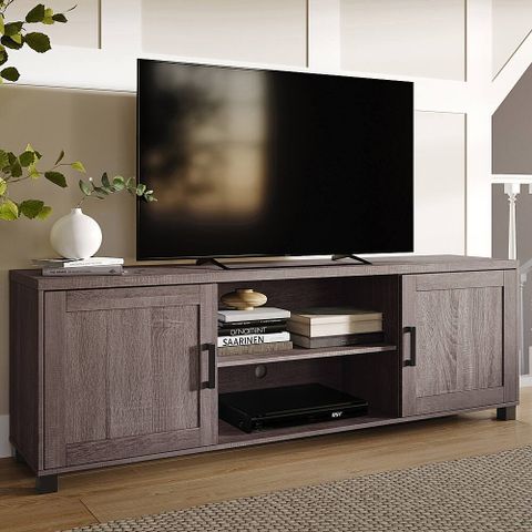 Corliving Virlomi Collection Tv Stand With Cabinets For Most Tvs Up To ... pertaining to
